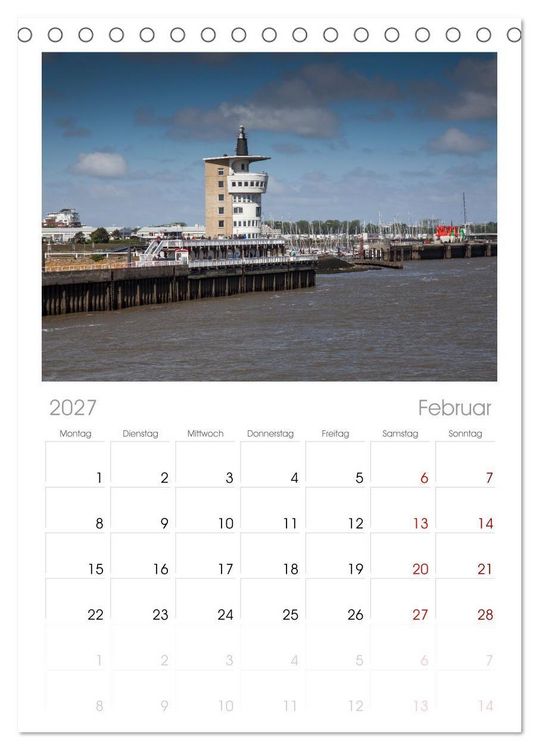 Produktbild: Tischplaner 2027 - Das Alte Land und die Elbe. Auf dem Weg zur Flussm&uuml;ndung (A5 Tischkalender zum Aufstellen) CALVENDO