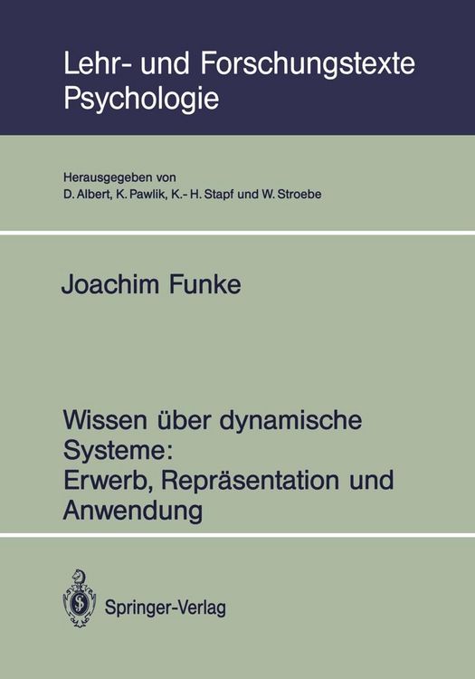 Produktbild: Wissen &uuml;ber dynamische Systeme: Erwerb, Repr&auml;sentation und Anwendung