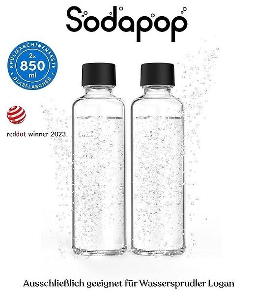 Produktbild: SODAPOP Glasflaschen 0,85L 2er-Set f&uuml;r Logan