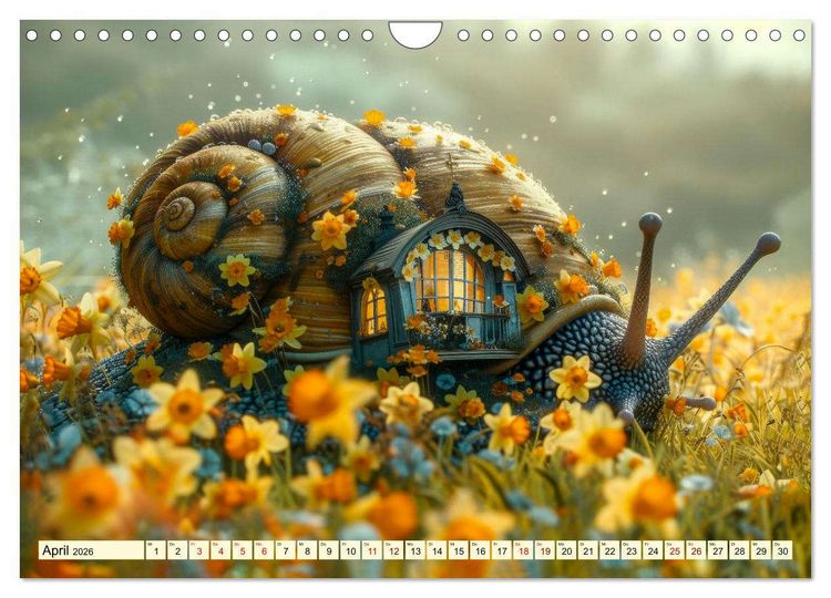 Produktbild: My home is my castle - flotte Schnecken unterwegs (Wandkalender 2026 DIN A4 quer), CALVENDO Monatskalender