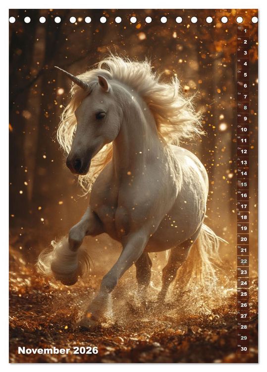 Produktbild: M&auml;rchenhafte Einhornreise - Ein Jahr voller Magie (Tischkalender 2026 DIN A5 hoch), CALVENDO Monatskalender