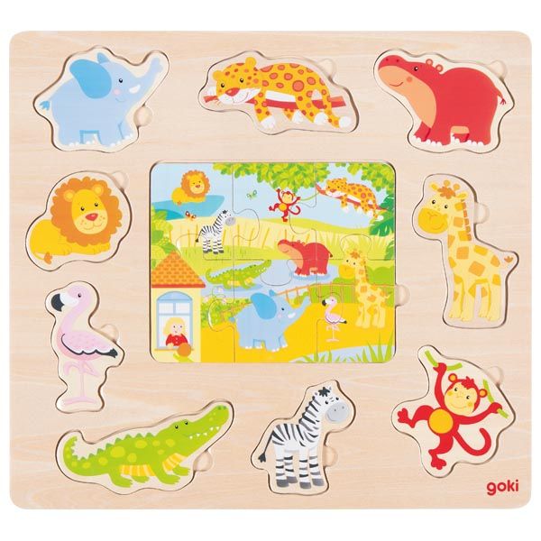 Produktbild: Einlegepuzzle Zootiere
