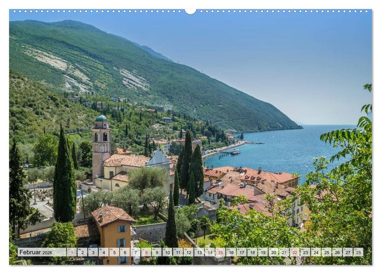 Produktbild: WUNDERBARER GARDASEE Riva del Garda und Torbole (Wandkalender 2026 DIN A2 quer), CALVENDO Monatskalender