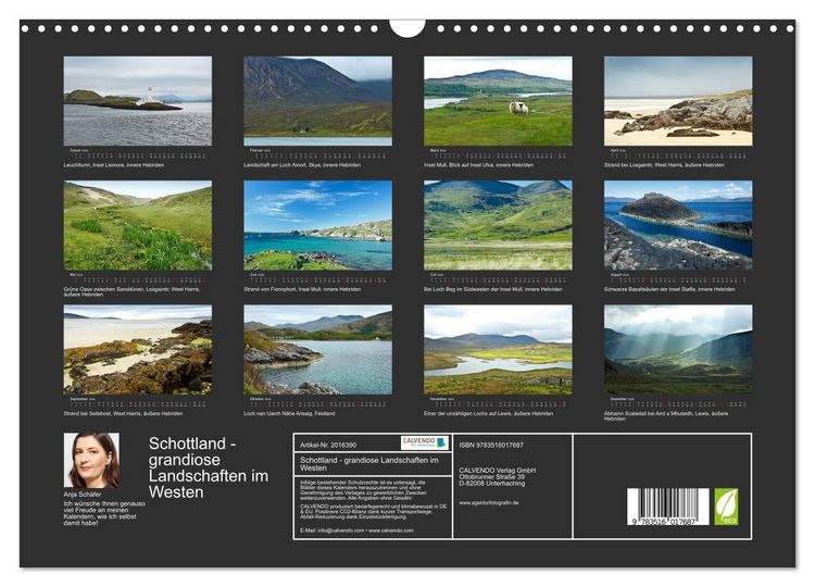 Produktbild: Schottland - grandiose Landschaften im Westen (Wandkalender 2026 DIN A3 quer), CALVENDO Monatskalender