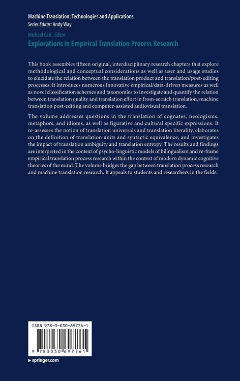 Produktbild: Explorations in Empirical Translation Process Research