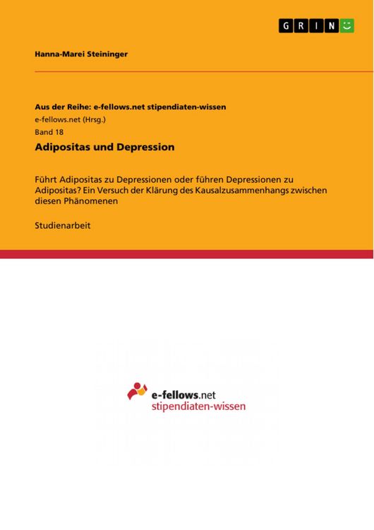 Produktbild: Adipositas und Depression