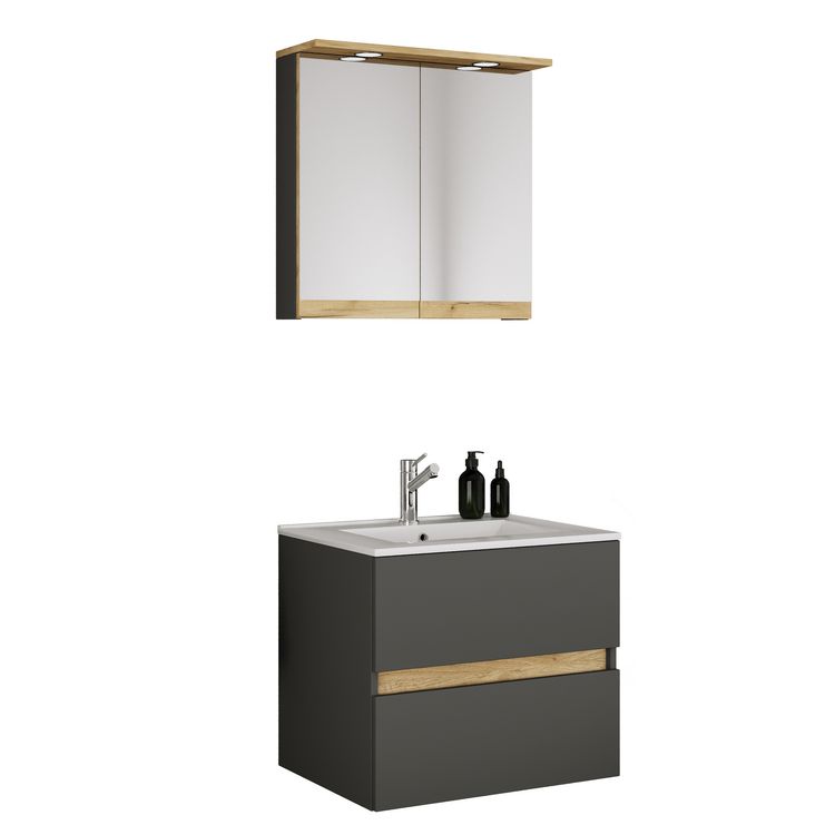 Produktbild: 3 tlg. Badm&ouml;bel-Set mit Waschbecken Cosila-I 61 cm