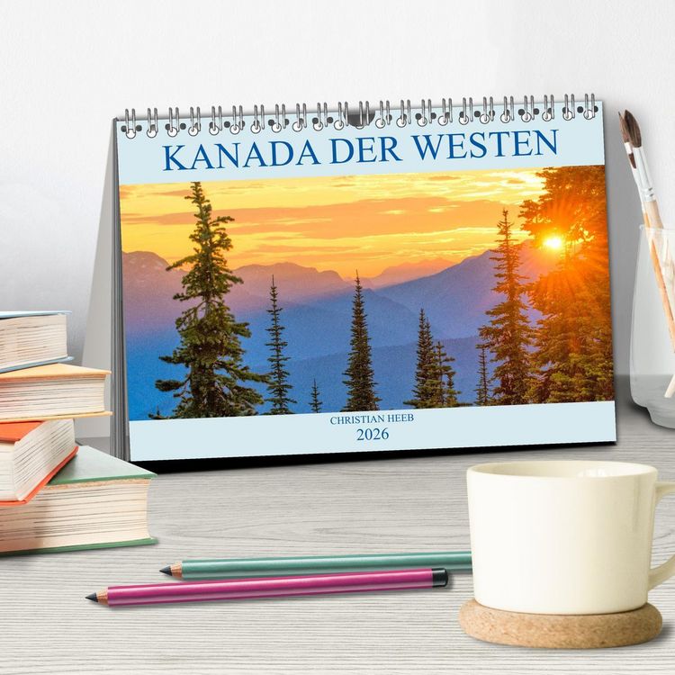 Produktbild: Kanada der Westen (Tischkalender 2026 DIN A5 quer), CALVENDO Monatskalender