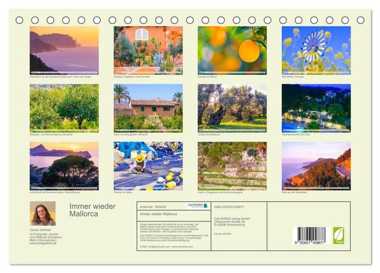 Produktbild: Immer wieder Mallorca (Tischkalender 2026 DIN A5 quer), CALVENDO Monatskalender