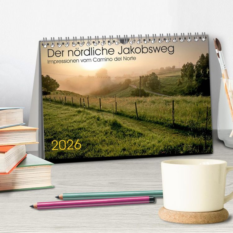 Produktbild: Der n&ouml;rdliche Jakobsweg (Tischkalender 2026 DIN A5 quer), CALVENDO Monatskalender