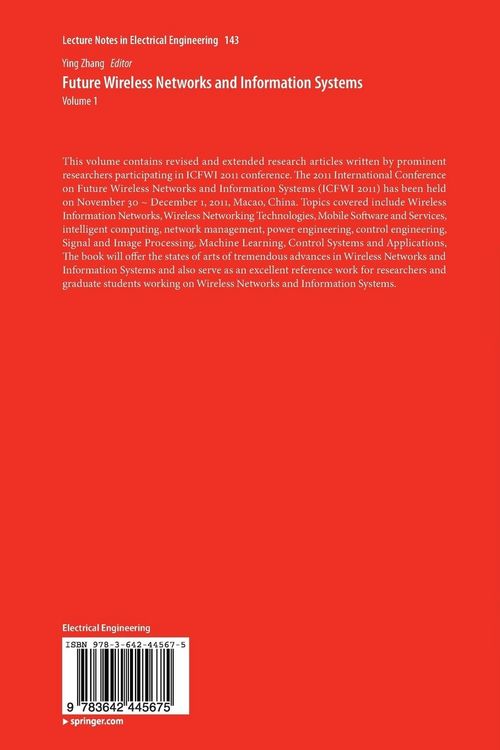 Produktbild: Future Wireless Networks and Information Systems