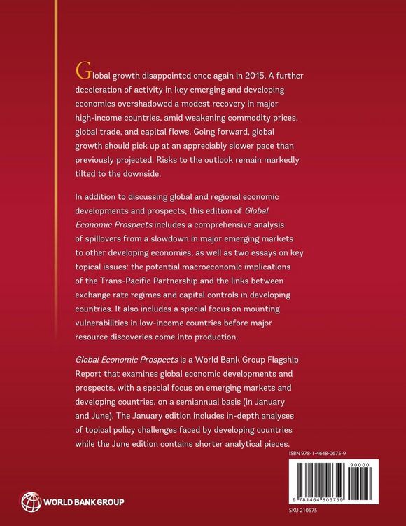 Produktbild: Global Economic Prospects, January 2016