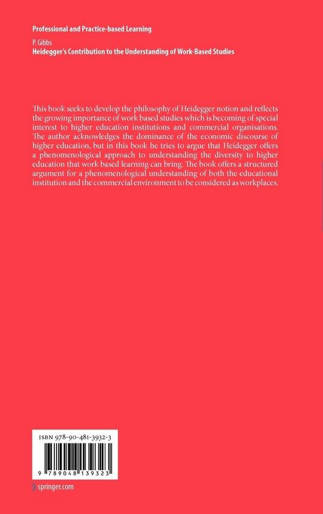 Produktbild: Heidegger&rsquo;s Contribution to the Understanding of Work-Based Studies
