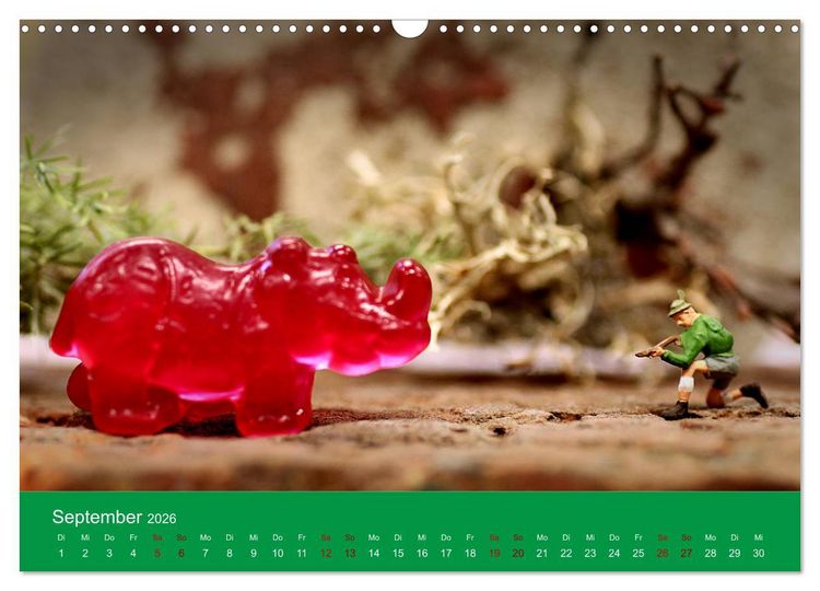 Produktbild: Miniaturen - Klein ganz gro&szlig; (Wandkalender 2026 DIN A3 quer), CALVENDO Monatskalender