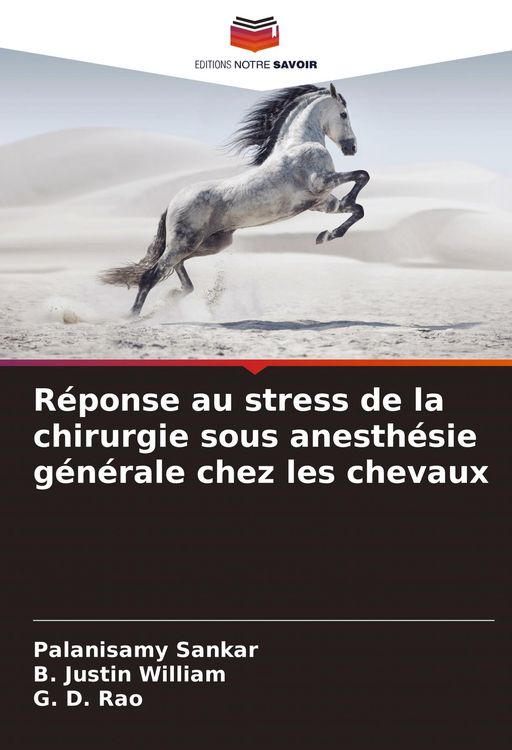 Produktbild: R&eacute;ponse au stress de la chirurgie sous anesth&eacute;sie g&eacute;n&eacute;rale chez les chevaux