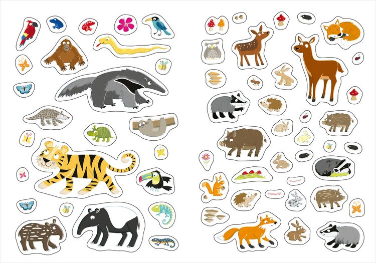Produktbild: Gro&szlig;es Stickerheft. Tiere
