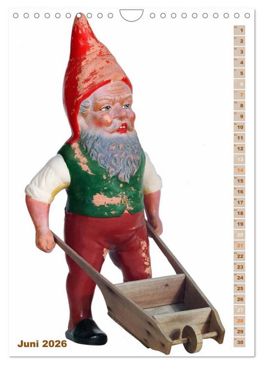 Produktbild: Gartenzwerge: Die rote Zipfelm&uuml;tze im Beet (Wandkalender 2026 DIN A4 hoch), CALVENDO Monatskalender