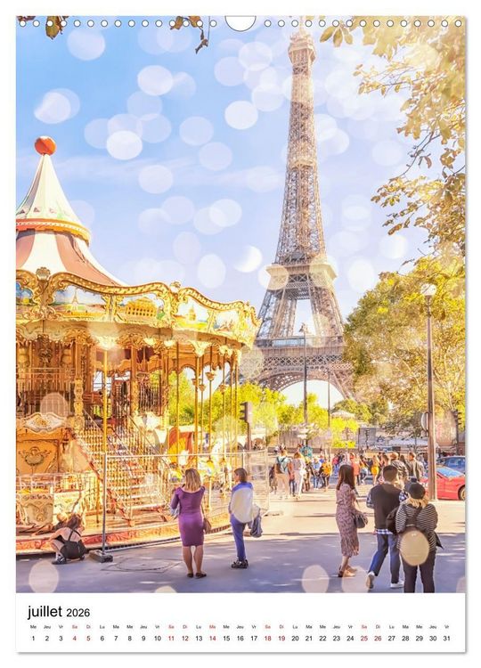 Produktbild: Visite de Paris (Calendrier mural 2026 DIN A3 horizontal), CALVENDO calendrier mensuel