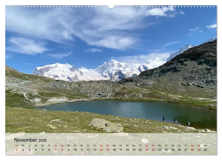 Produktbild: Alpenauszeit - Schweizer Bergsommermomente f&uuml;r die Seele (hochwertiger Premium Wandkalender 2026 DIN A2 quer), Kunstdruck in Hochglanz