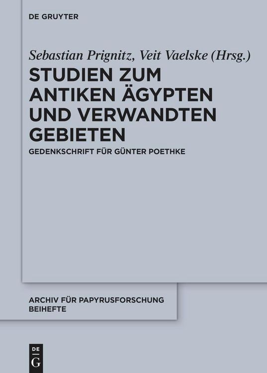 Produktbild: Studien zum antiken &Auml;gypten und verwandten Gebieten