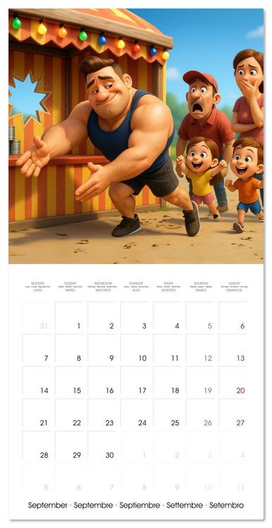 Produktbild: Bodybuilding with Family (Wall Calendar 2026 12 &times; 12 Inch) CALVENDO 12 Month Wall Calendar