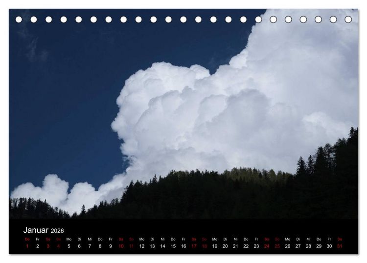 Produktbild: Wolken. (Tischkalender 2026 DIN A5 quer), CALVENDO Monatskalender