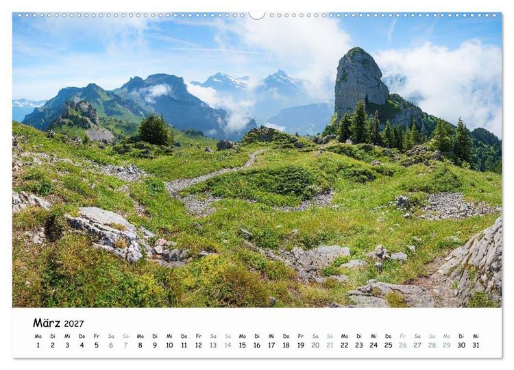 Produktbild: Faszination Berner Oberland - Wanderlust und Gipfelblick (Wandkalender 2027 DIN A2 quer), CALVENDO Monatskalender