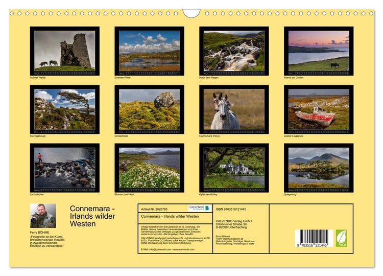 Produktbild: Connemara - Irlands wilder Westen (Wandkalender 2026 DIN A3 quer), CALVENDO Monatskalender