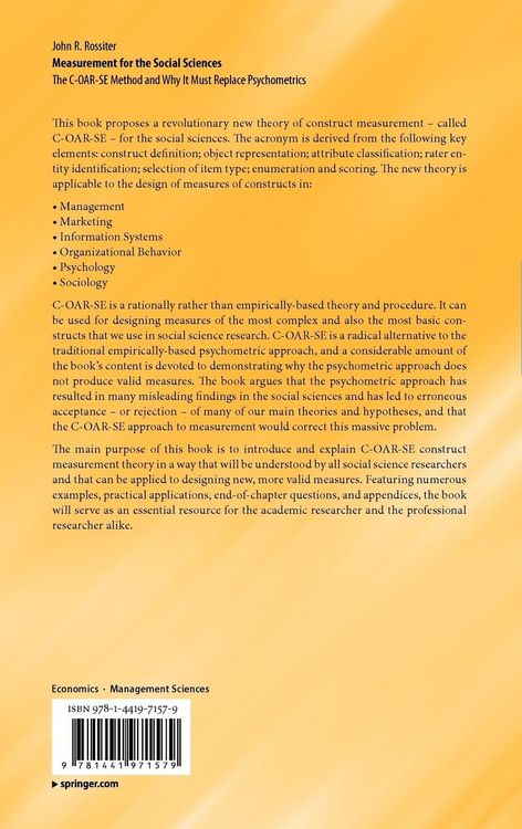 Produktbild: Measurement for the Social Sciences