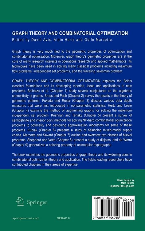 Produktbild: Graph Theory and Combinatorial Optimization