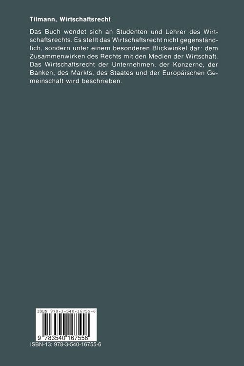 Produktbild: Wirtschaftsrecht