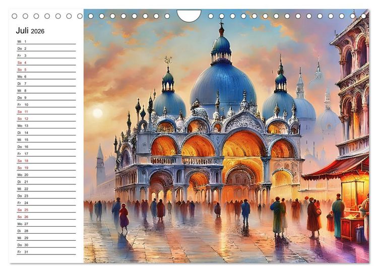 Produktbild: Verwunschene St&auml;dte in Traumwelten (Wandkalender 2026 DIN A4 quer), CALVENDO Monatskalender
