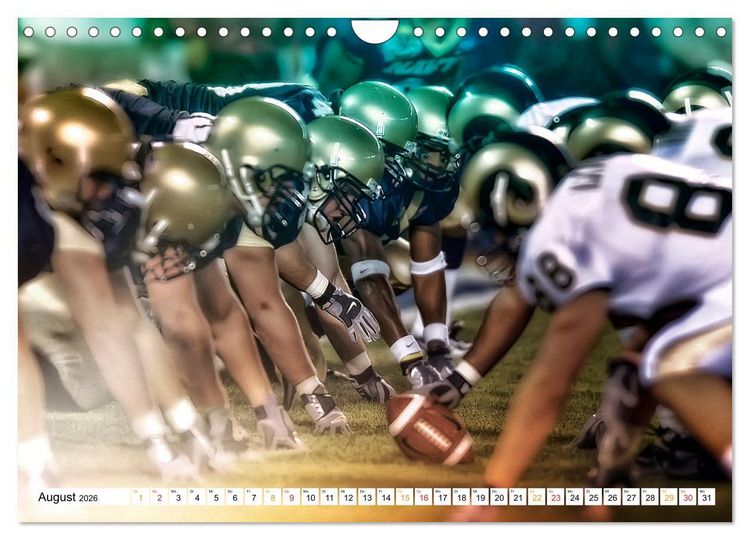 Produktbild: American Football - Power (Wandkalender 2026 DIN A4 quer), CALVENDO Monatskalender