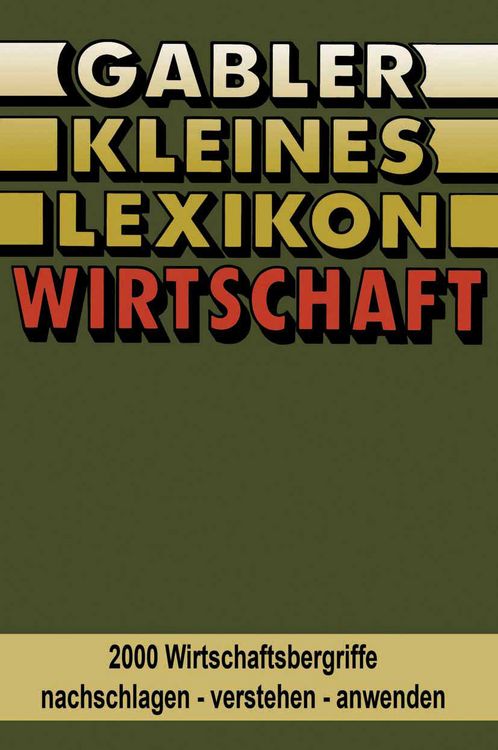 Produktbild: Gabler Kleines Lexikon Wirtschaft