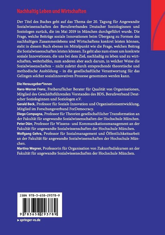 Produktbild: Nachhaltig Leben und Wirtschaften