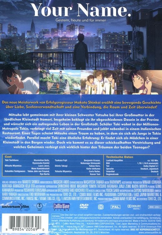 Produktbild: Your Name. - Gestern, heute und f&uuml;r immer