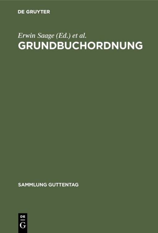Produktbild: Grundbuchordnung