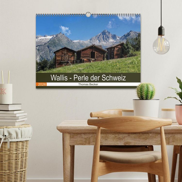 Produktbild: Wallis. Perle der Schweiz (Wandkalender 2026 DIN A3 quer), CALVENDO Monatskalender