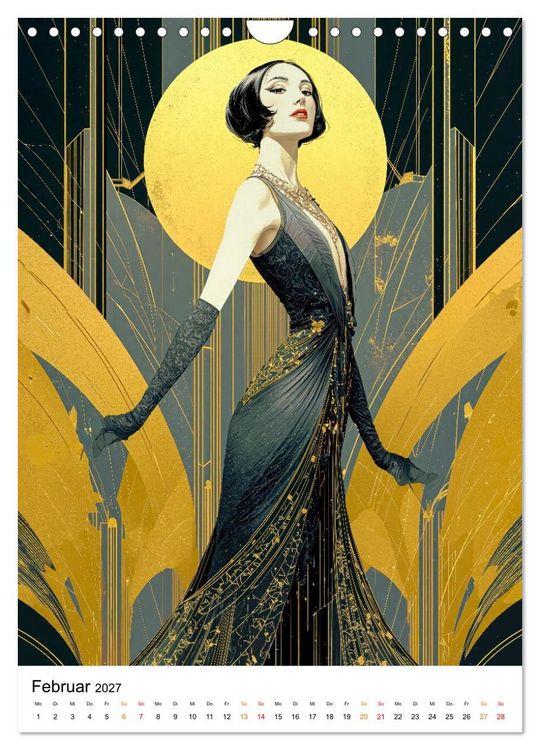 Produktbild: Art Deco - Glamour, Geometrie und Goldstaub (Wandkalender 2027 DIN A4 hoch), CALVENDO Monatskalender