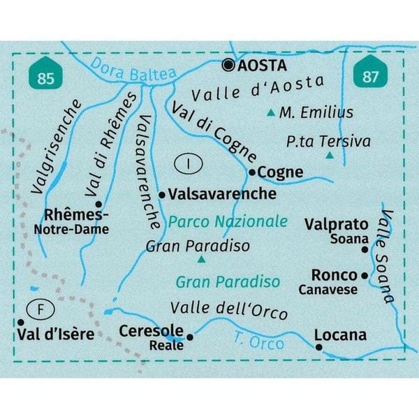 Produktbild: KOMPASS Wanderkarte 86 Parco Nazionale Gran Paradiso, Valle d'Aosta, Valle dell'Orco 1:50.000