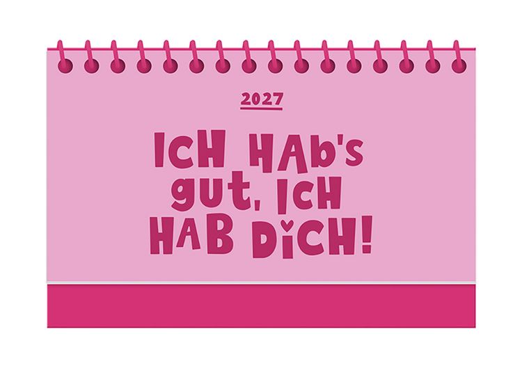 Produktbild: Mini-Kalender Colour Up 2027 Ich habs gut, ich hab dich