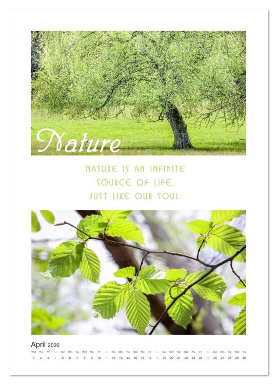 Produktbild: Inspiration for your Journey (High Quality Premium Wall Calendar 2026 DIN A2 portrait),CALVENDO 12 Month Wall Calendar