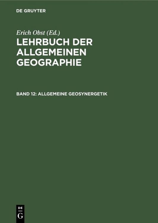Produktbild: Allgemeine Geosynergetik
