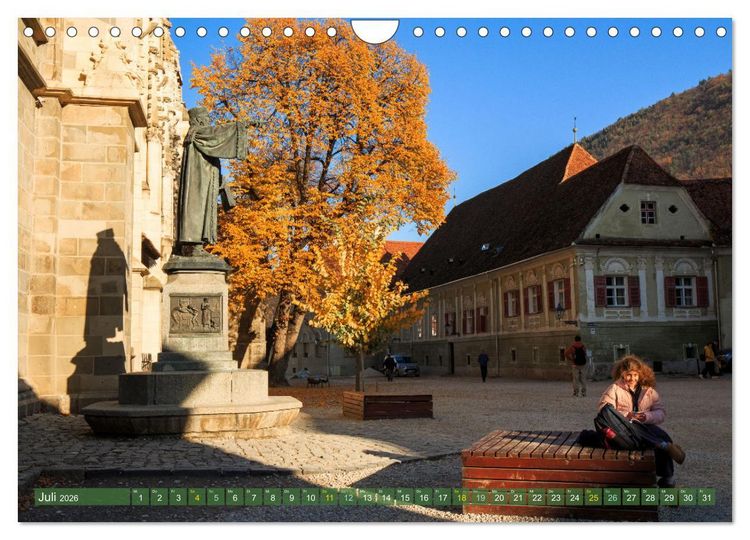 Produktbild: Zauberhaftes Brasov - Das Juwel Siebenb&uuml;rgens imitten der Karpaten (Wandkalender 2026 DIN A4 quer), CALVENDO Monatskalender