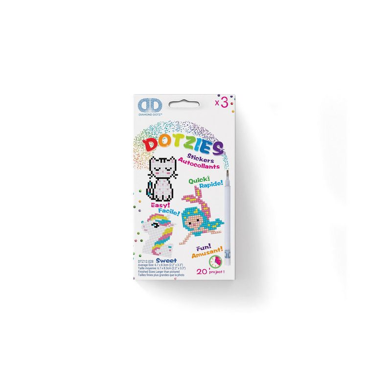Produktbild: Dotzies by Diamond Dotz Sticker Katze Meerjungfrau Pony