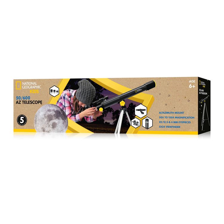 Produktbild: Bresser 10926 - NATIONAL GEOGRAPHIC 50/600 AZ Teleskop f&uuml;r Einsteiger
