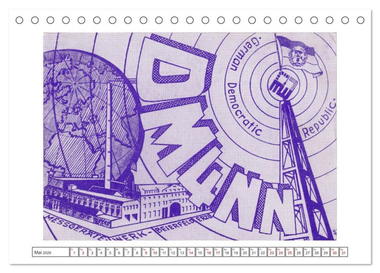 Produktbild: DDR Amateurfunk Historische Karten (Tischkalender 2026 DIN A5 quer), CALVENDO Monatskalender