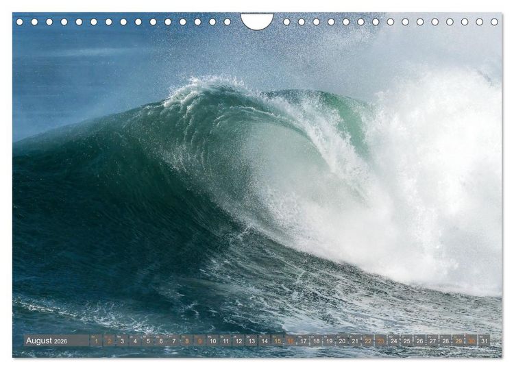 Produktbild: OCEAN POWER - Die Riesenwellen von Nazar&eacute; (Wandkalender 2026 DIN A4 quer), CALVENDO Monatskalender