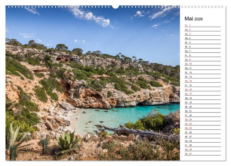 Produktbild: Mallorca - Str&auml;nde im S&uuml;dosten (Wandkalender 2026 DIN A2 quer), CALVENDO Monatskalender