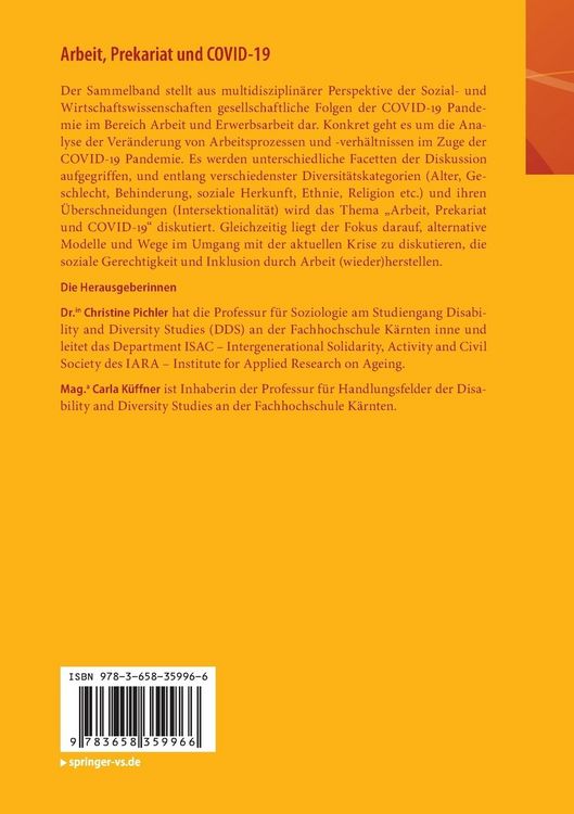 Produktbild: Arbeit, Prekariat und COVID-19